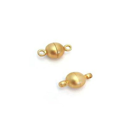 Magnetic Clasps, Zamak, Gold Matt, MG1 - 8mm