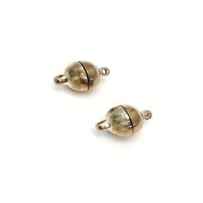 Magnetic Clasps, Zamak, Antique Gold, MG1 - 8mm