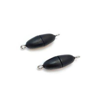 Magnetic Clasps, Resin, Black, MG24 - 18x25mm