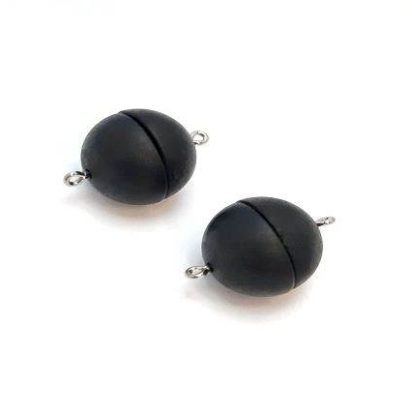 Magnetic Clasps, Resin, Black, MG27 - 14mm
