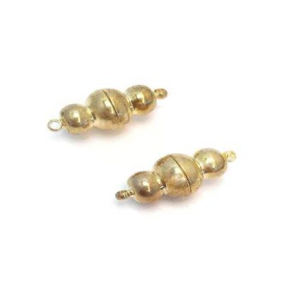 Magnetic Clasps, Zamak, Gold, MG7 - 10x25mm