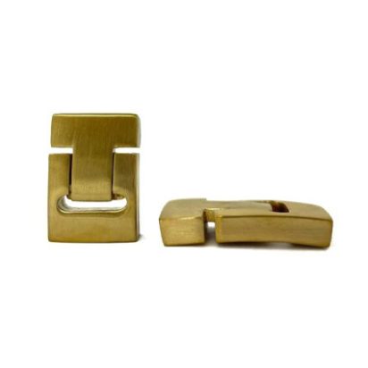 Stainless Steel Magnetic Clasp<. MGST-119 12.7*4mm (Gold Matt)