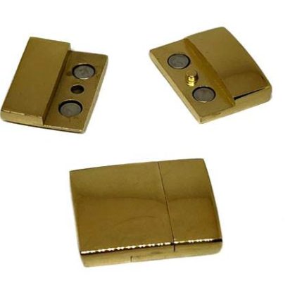 Stainless Steel Magnetic Clasp: MGST-103 20*4mm (gold)