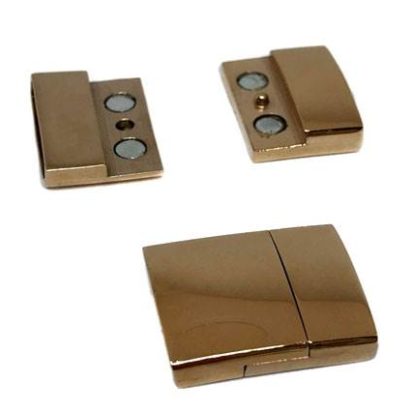 Stainless Steel Magnetic Clasp: MGST-103 20*4mm (rose gold)