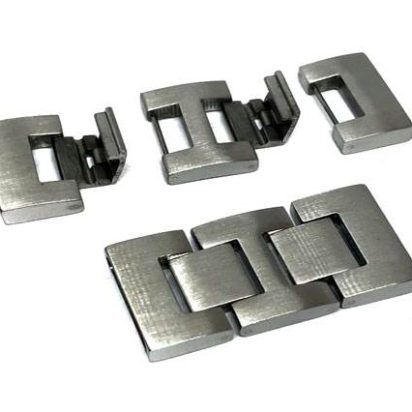 Stainless Steel Snap Lock Clasp: MGST 105 20x2,5mm (Steel Matt)