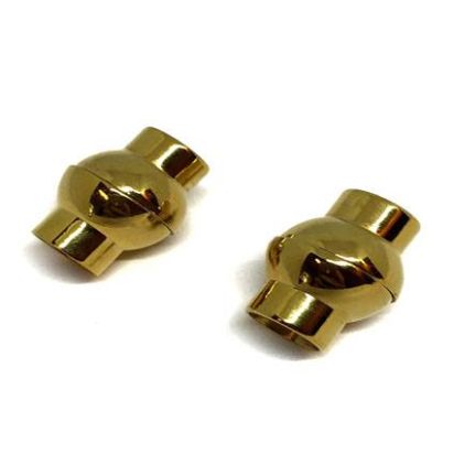 Stainless Steel Magnetic Clasp: MGST 19 8mm (gold)