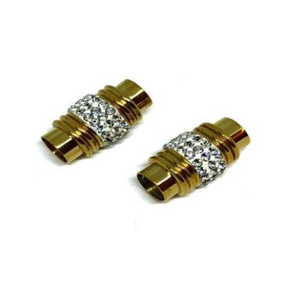 Stainless Steel Magnetic Clasp: MGST 225 8mm (gold)