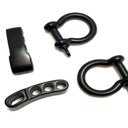 Stainless Steel Anchor Clasp,Black Matt,MGST-271-30*30*10mm