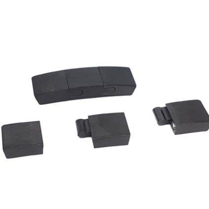Stainless Steel Magnetic Clasp: MGST-276 8*3mm (Black Matt)