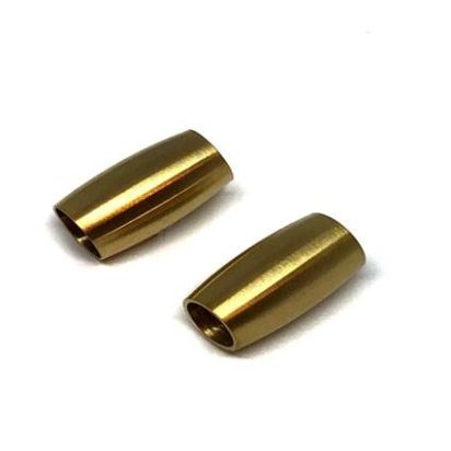 Stainless Steel Magnetic Clasp: MGST-35 5mm (Matt Gold)