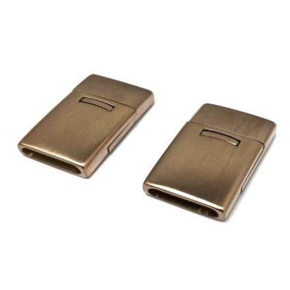 Stainless Steel Magnetic Clasp: MGST-109 14*3,5mm (matt rose gold)