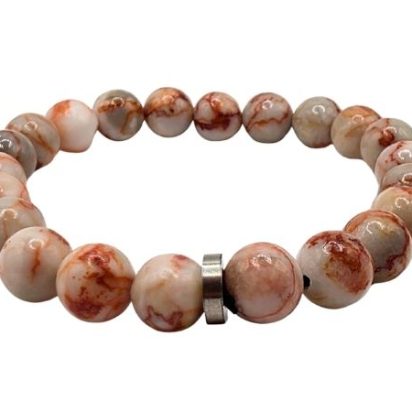 Red Network Gemstone Bracelet: Style-551 (8mm)