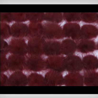Mink Pom Pom Wine-Red
