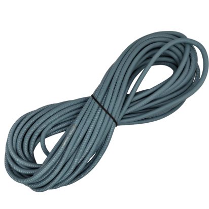 Real Round Nappa Leather Cord - Mid Grey 5mm