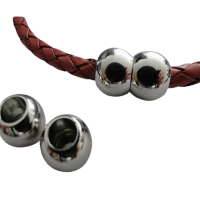 Zamak round magnetic clasp: MGL 36 6mm (Steel)