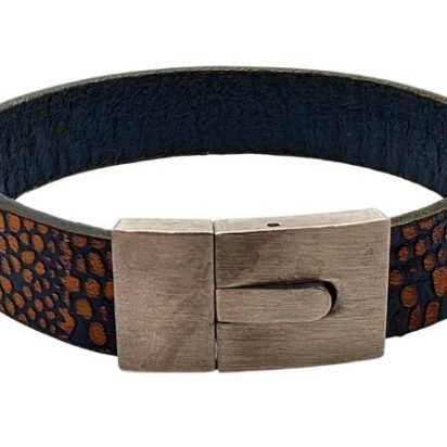 Plain Flat Leather Bracelet - Style 305