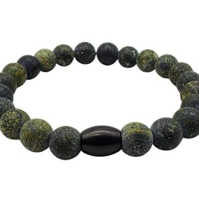 Serpentine Gemstone Bracelet: Style-527 (8mm)
