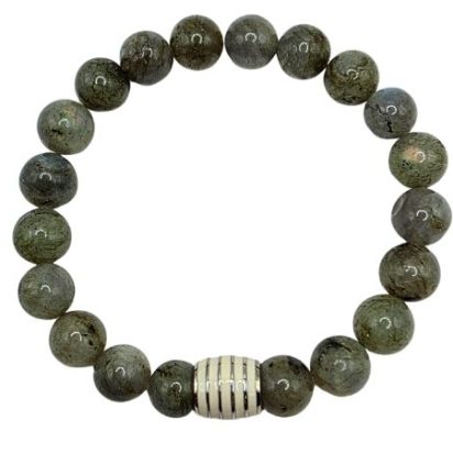 Labradonite Gemstone Bracelet: Style-544 (10mm)