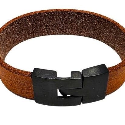 Plain Flat Leather Bracelet - Style 308