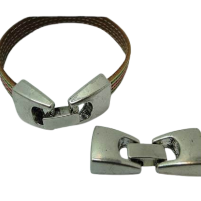 Zamak Snap Lock Clasp: MGL 332 10x2,5mm (Antique SILVER)