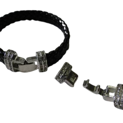 Zamak Snap Lock with crytals: MGL-248 10*5MM (Steel)