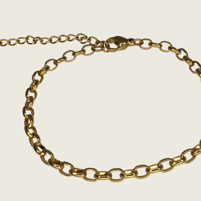 Semicircle Wire Dendritic Pearl Bracelet - Gold - 3mm - Item 995