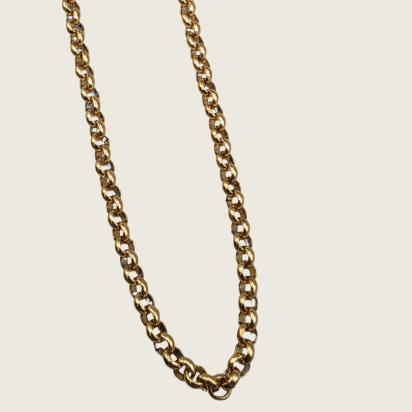 Semicircle Wire Belcher Chain Necklace - Gold - 3mm - Item 988