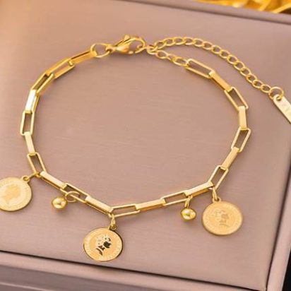 Gold plated stainless steel Bracelets - 38