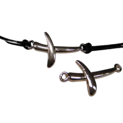 Zamak charm CA-4745-Rose gold Cross