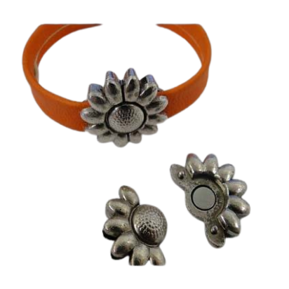 Zamak magnetic clasp: MGL-265 10*2mm (Antique silver)