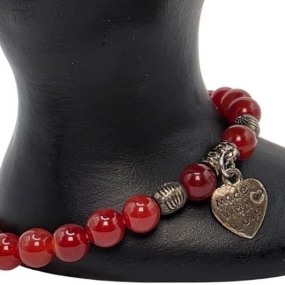 Carnelian Gemstone Bracelet: Style-501 (6mm)