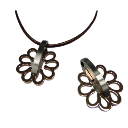 Stainless steel pendant: SSP-503 22MM (Steel) Flower