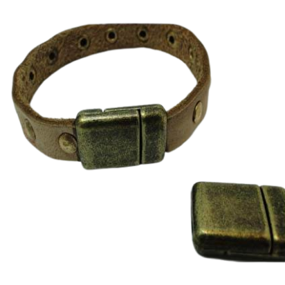 Zamak magnetic clasp: MGL-326 10*2,5 (Antique Gold)