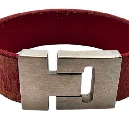 Plain Flat Leather Bracelet - Style 285
