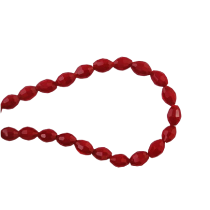 Rice Glass Beads - 4mm*6mm (Wine Red)