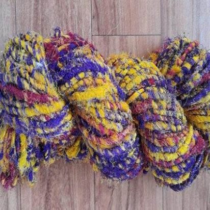 Rough-Silk-Purple Yellow Banana Yarns