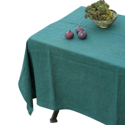 Blue-Green Waxed Tablecloth