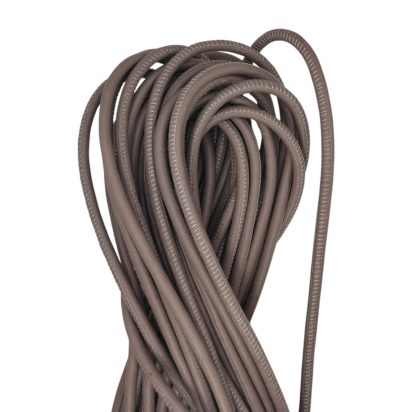 Real Round Nappa Leather Cord - Taupe 5mm