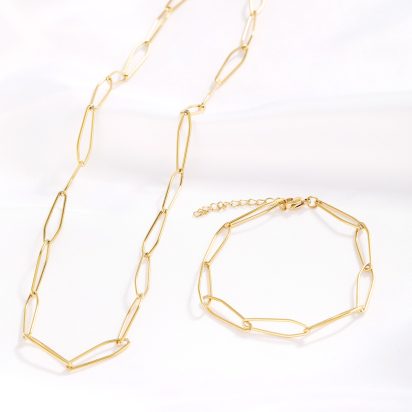 Gold Plated Stainless Steel Necklace - 535