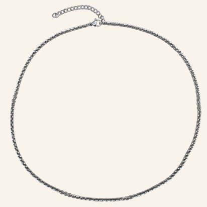Semicircle Wire Belcher Chain Necklace - Silver - 2mm - Item 988