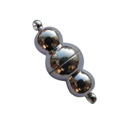 brass Magnetic clasp MG7-10mm-Silver