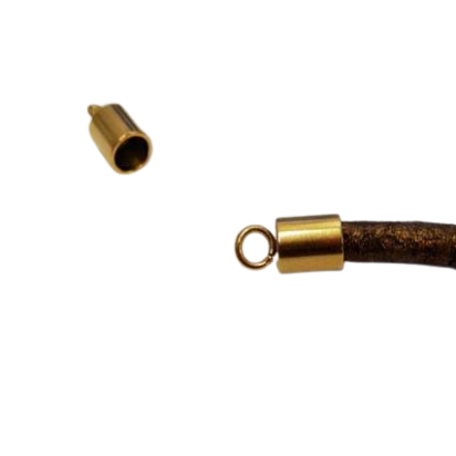 Stainless steel end cap: SSP 195 4mm (Gold)