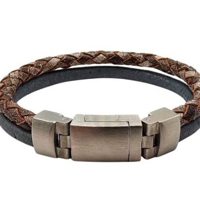 Combination Leather Bracelet - Style 179