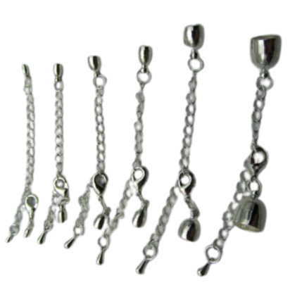 Brass connector cap FI7009 - Silver - 8mm