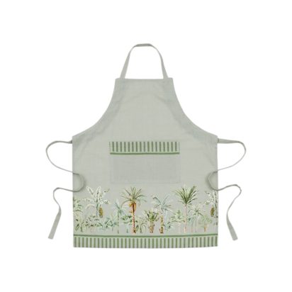 Vintage Green Cotton Apron