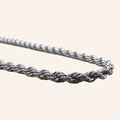 Rope Chain Necklace - Silver - 2mm - Item 906