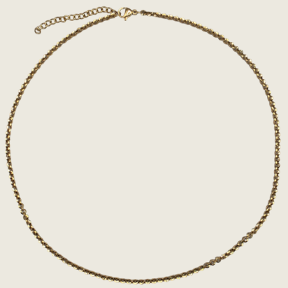 Triangle Wire Belcher Chain Necklace - Gold - 2mm - Item 987
