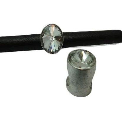 Zamak Slider beads: MGL-347 10*7mm (Antique SILVER)