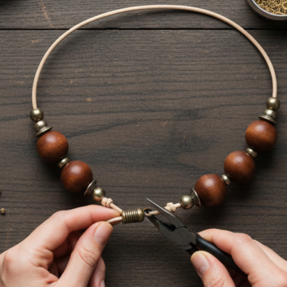 How to attach a barrel clasps to a beaded necklace