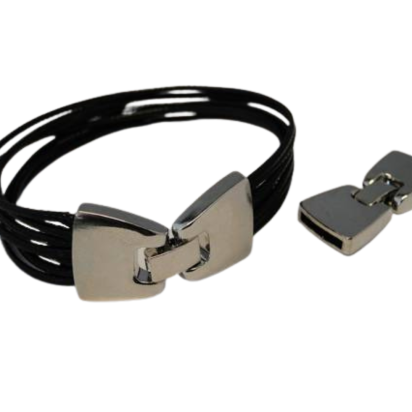 Zamak Snap Lock Clasp: MGL99 12.5x2mm (Steel)